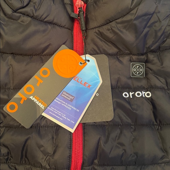 Women’s Ororo Classic Heated Vest Black Red Zip Front Size M NWT *NO BATTERY - Picture 13 of 16